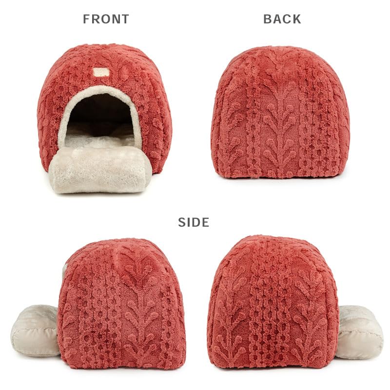 ペットパラダイス 犬 ベッド ハウス 犬小屋 室内 アラン柄 ボア 小型犬 ドーム型ベッド ドーム型ハウス ペットハウス ペットベッド 遠赤外線 洗える 遠赤 あったか ペット 冬