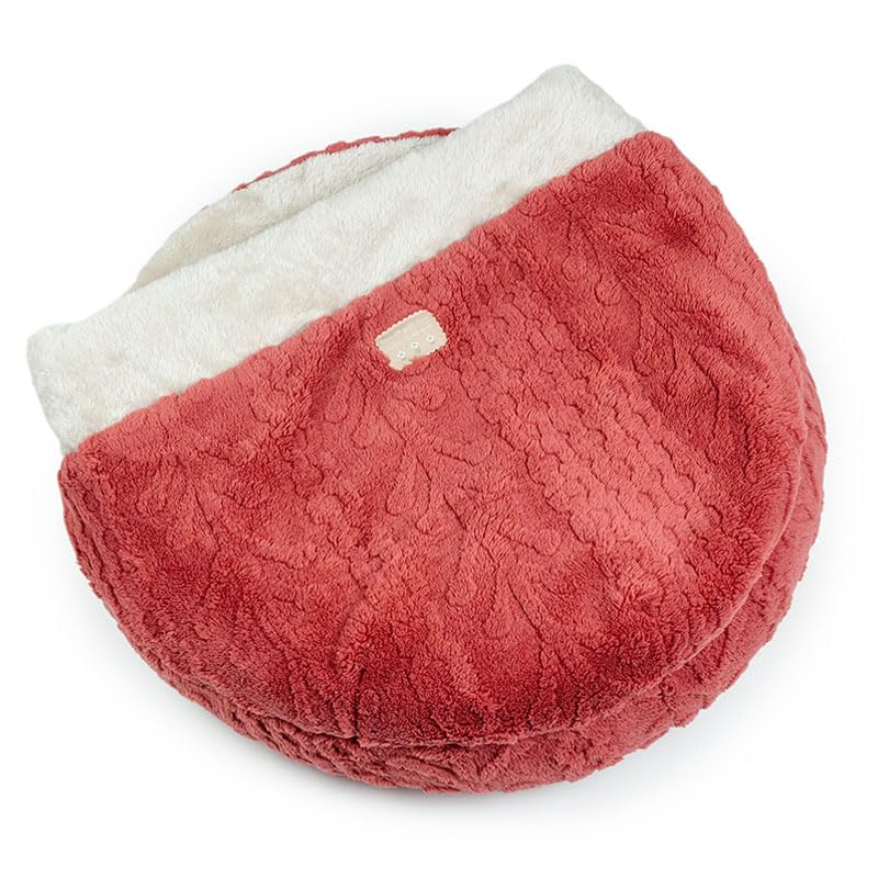 ペットパラダイス 犬 ベッド 冬用 寝具 クッション アラン柄 ボア 丸型 寝袋 (60cm) ペットベッド ペットソファー ペットクッション 遠赤外線 洗える 遠赤 あったか ペット 冬 かわいい おしゃれ 可愛い