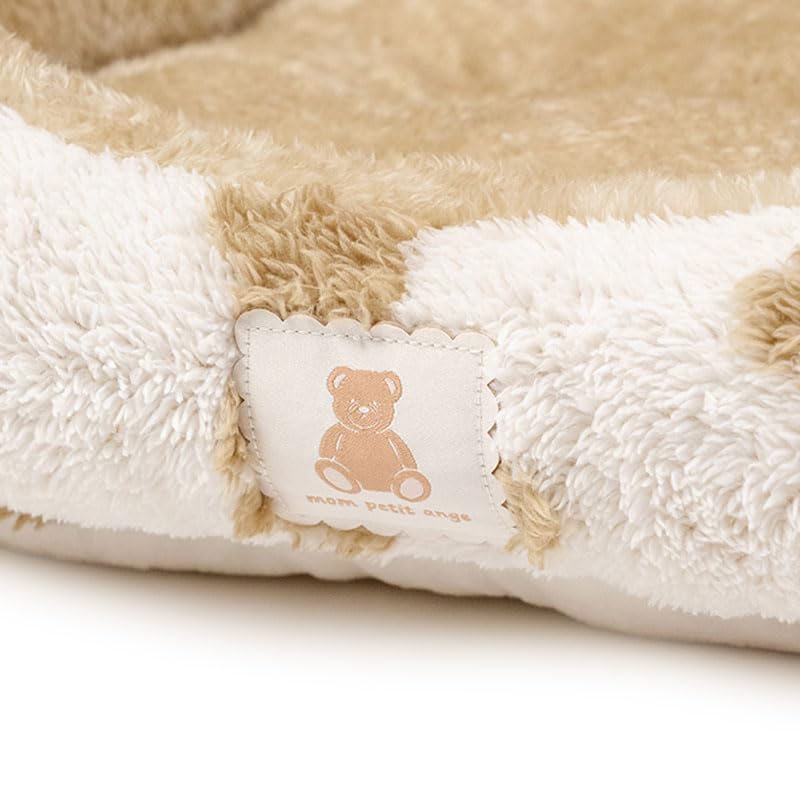 ペットパラダイス 犬 ベッド 冬用 寝具 クッション くまちゃん 織り柄 ボア 四角 カドラー (57×45cm) 遠赤外線 ブラウン ペットベッド ペットソファー ペットクッション 洗える 遠赤 あったか ペット 冬 かわいい おしゃれ 可愛い