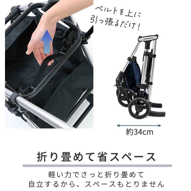 ペットパラダイス ペットカート 犬 バギー 小型犬 中型犬 ドッグカート スムーカ ミニ 黒 10kgまで対応 (国内直営店73店舗展開中 2025/11/1時点 ) ブラック 10kgまで対応