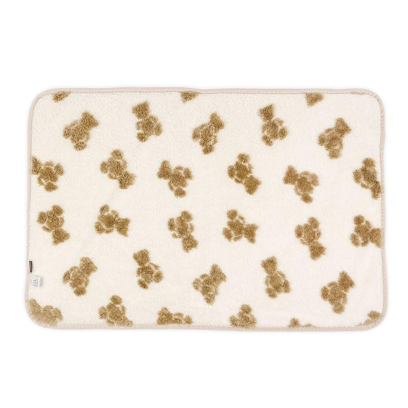 ペットパラダイス 犬 毛布 冬用 寝具 ベッド ブランケット くまちゃん 織り柄 ボア マット 保温 暖かい 防寒 かわいい あったか