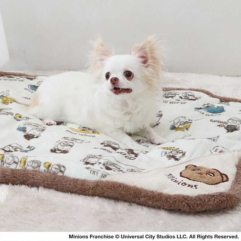 ペットパラダイス ミニオン 犬 マット 秋冬 遠赤外線 ボアマット コーヒー柄 ボア 四角型 寝具