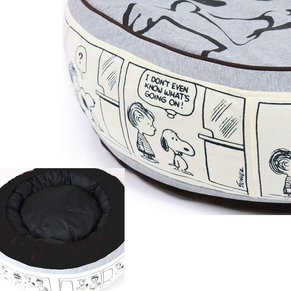 ペットパラダイス スヌーピー ハッピーダンス クッション 丸型 60cm 寝具 998-55448