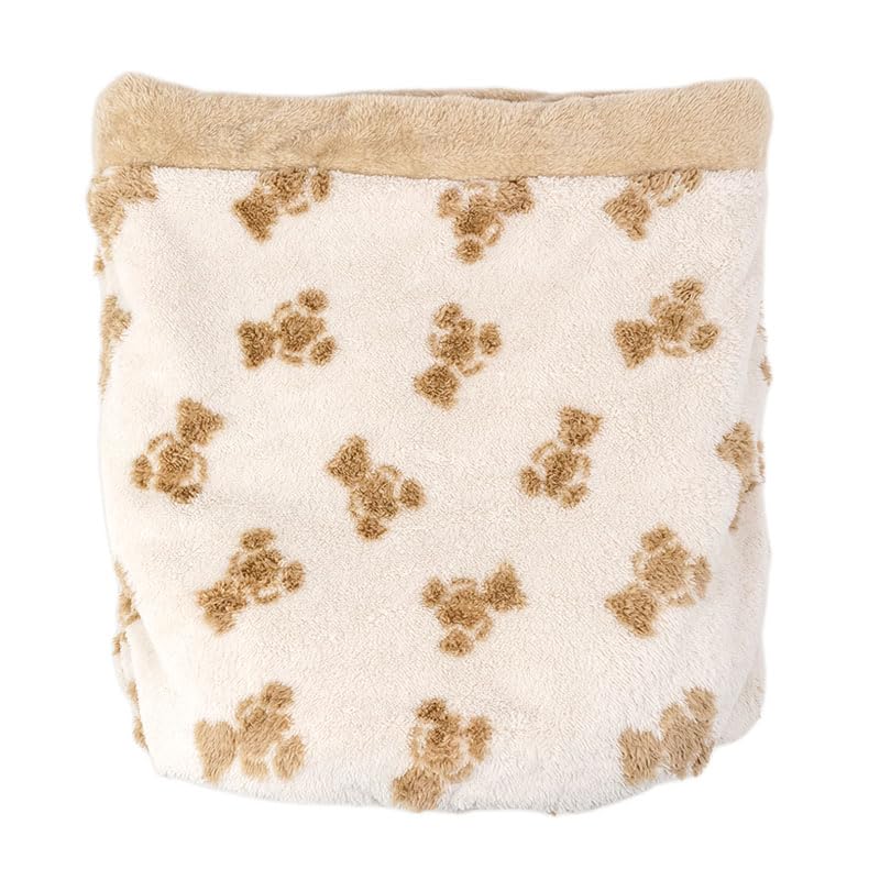 ペットパラダイス 犬 ベッド 冬用 寝具 クッション くまちゃん 織り柄 ボア 筒型 寝袋 (42×70cm) 遠赤外線 ブラウン ペットベッド ペットソファー ペットクッション 洗える 遠赤 あったか ペット 冬 かわいい おしゃれ 可愛い