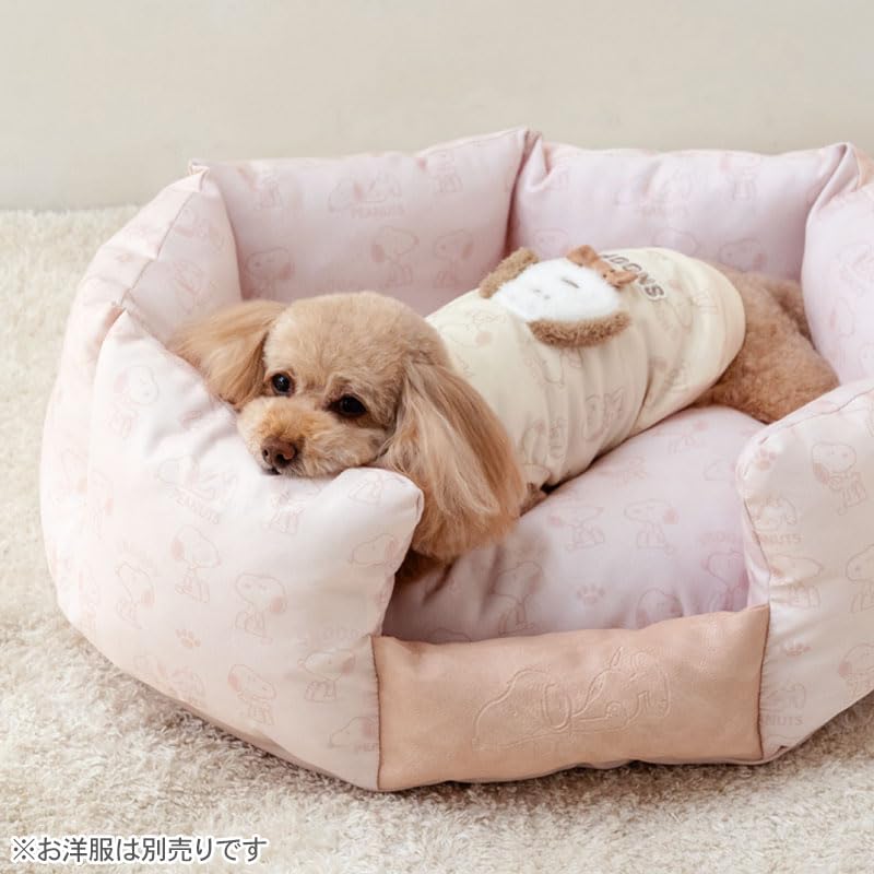 ペットパラダイス 犬 ベッド スヌーピー 淡色カドラー (64×48cm) 小型犬 寝具