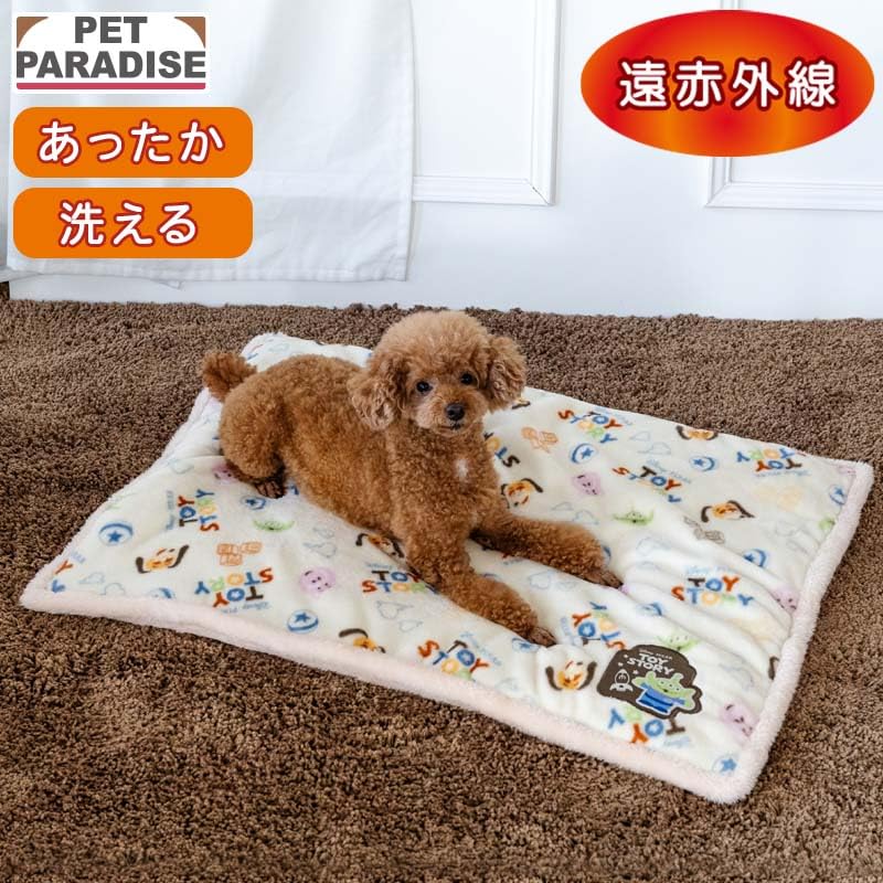 ペットパラダイス 犬 マット 冬用 ディズニー 総柄 ボア トイ・ストーリー 遠赤外線 (80×60cm) 寝具