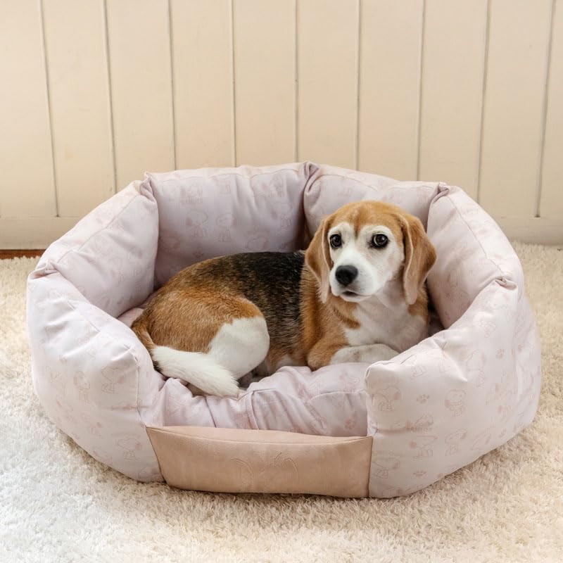 ペットパラダイス 犬 ベッド スヌーピー 淡色カドラー (76×57cm) 小型犬 寝具