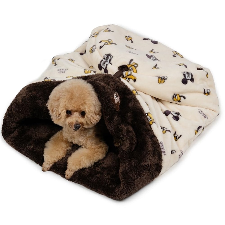 ペットパラダイス 犬 ベッド 遠赤外線 筒型 寝袋 ディズニー プルート (42×70cm) ベッド 寝具