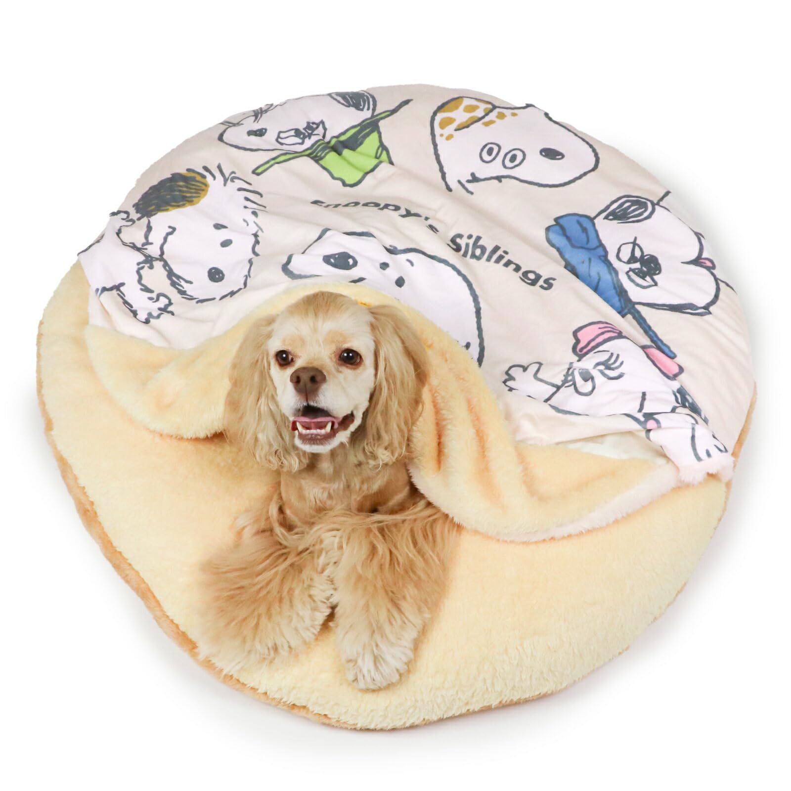 ペットパラダイス スヌーピー 犬 マット 冬用 寝具 クッション ベッド きょうだい くつろぎマット 90cm ペットベッド ペットクッション 遠赤外線 洗える 保温 防寒 ペット 冬