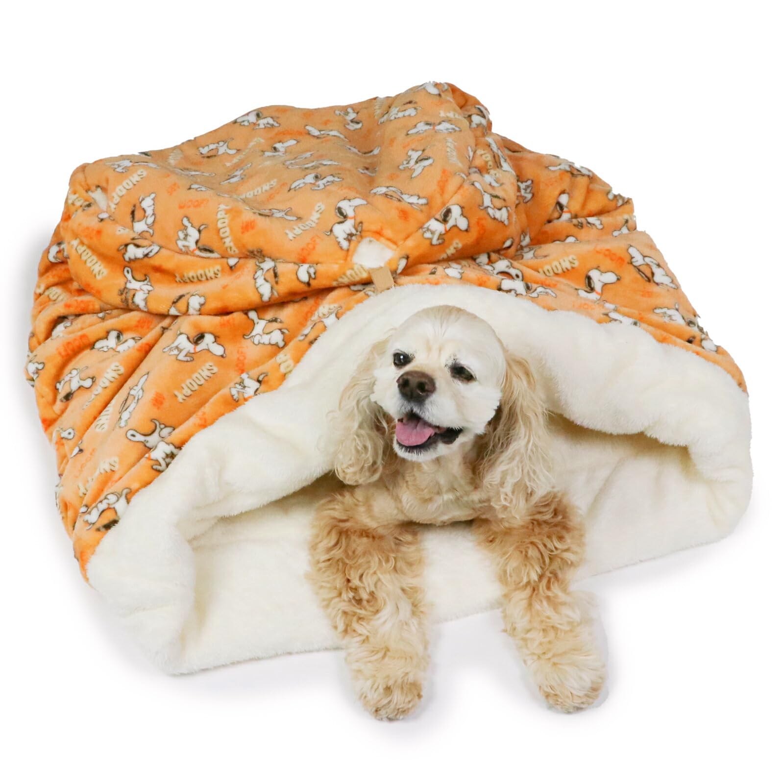 ペットパラダイス スヌーピー 犬 ベッド 冬用 遠赤外線 洗える てくてく 筒型 寝袋 (57×95cm) 遠赤 あったか ペット 冬 かわいい おしゃれ 可愛い 寝具