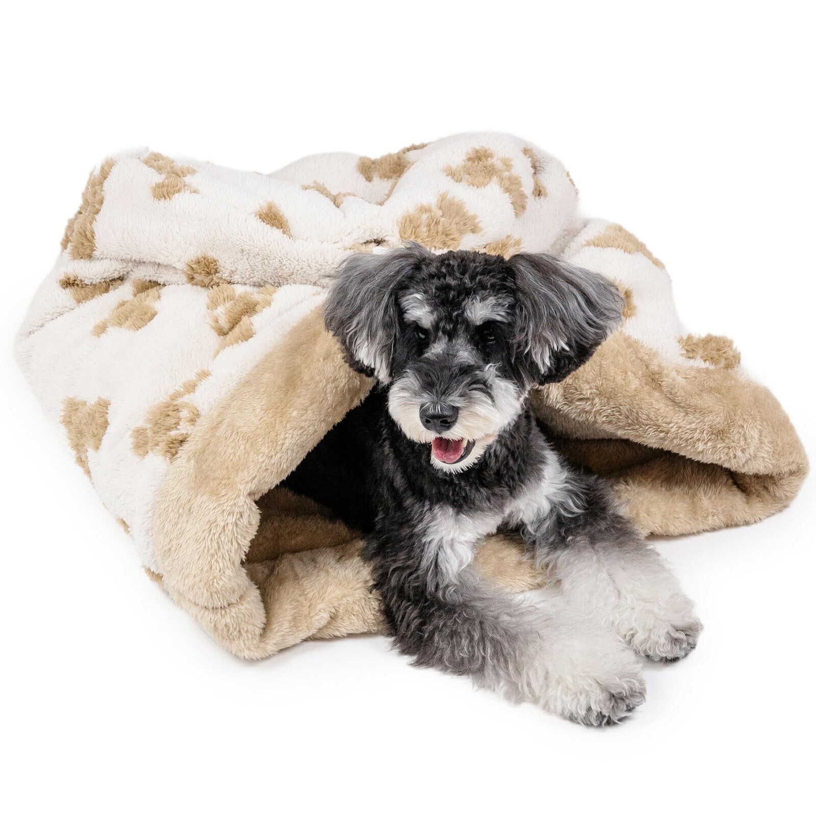 ペットパラダイス 犬 ベッド 冬用 寝具 クッション くまちゃん 織り柄 ボア 筒型 寝袋 (42×70cm) 遠赤外線 ブラウン ペットベッド ペットソファー ペットクッション 洗える 遠赤 あったか ペット 冬 かわいい おしゃれ 可愛い