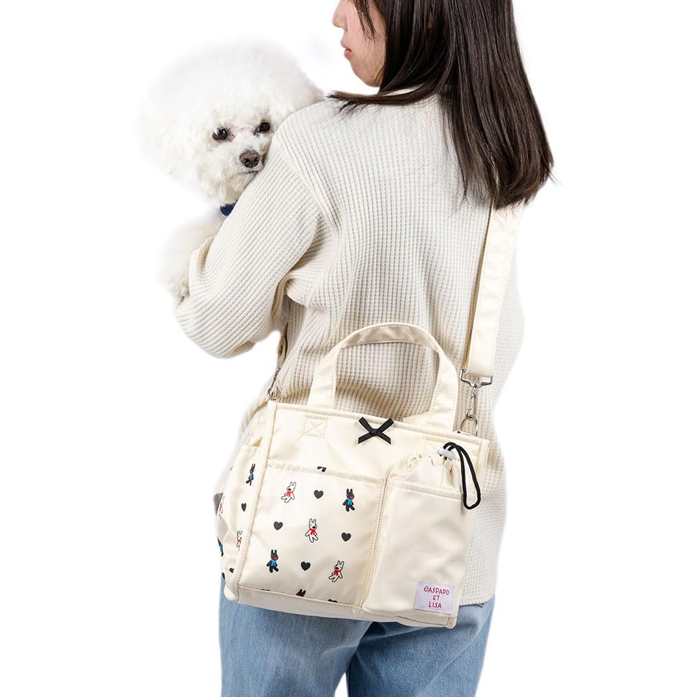 ペットパラダイス リサとガスパール お散歩 犬散歩バッグ ショルダーバッグ ( ハート柄 お散歩バッグ マナーポーチ付き ペットパラダイス国内直営店72店舗展開2025/10/1時点) 752-28389