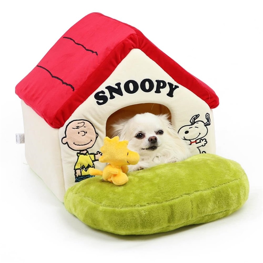 ペットパラダイス スヌーピー 犬 ベッド ドーム ドーム型ベッド ドーム型ハウス 家 ペットハウス 犬 猫 スヌーピー グッズ ( 赤屋根 ハウス 庭付き 小 ペットパラダイス国内直営店72店舗展開 2025/10/1時点)998-55259