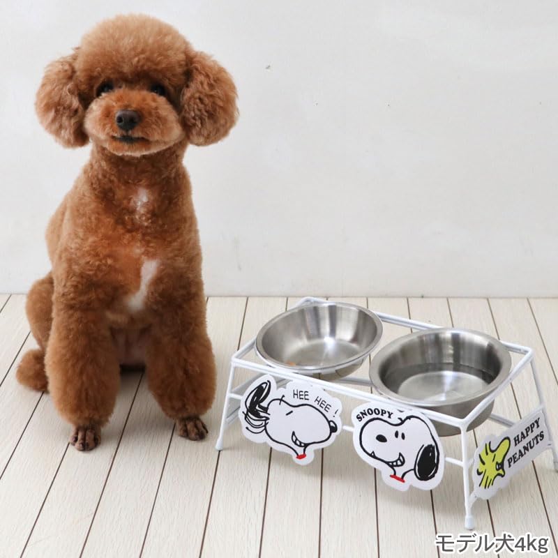 ペットパラダイス 犬 食器 スヌーピー ワイヤー えさ 皿 小2個 ウッドストック