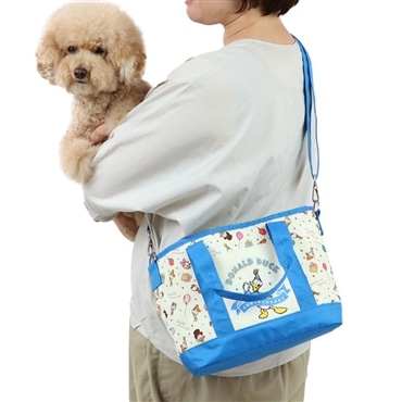犬 お散歩バッグ ショルダー ディズニー ドナルド ポーチ付き ペットパラダイス 散歩バッグ