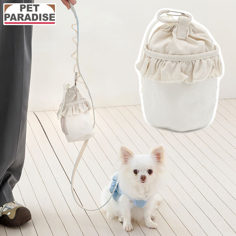 ペットパラダイス 犬 バッグ フリル マナーポーチ バッグ? 猫 散歩用品 エチケットポーチ うんちポーチ