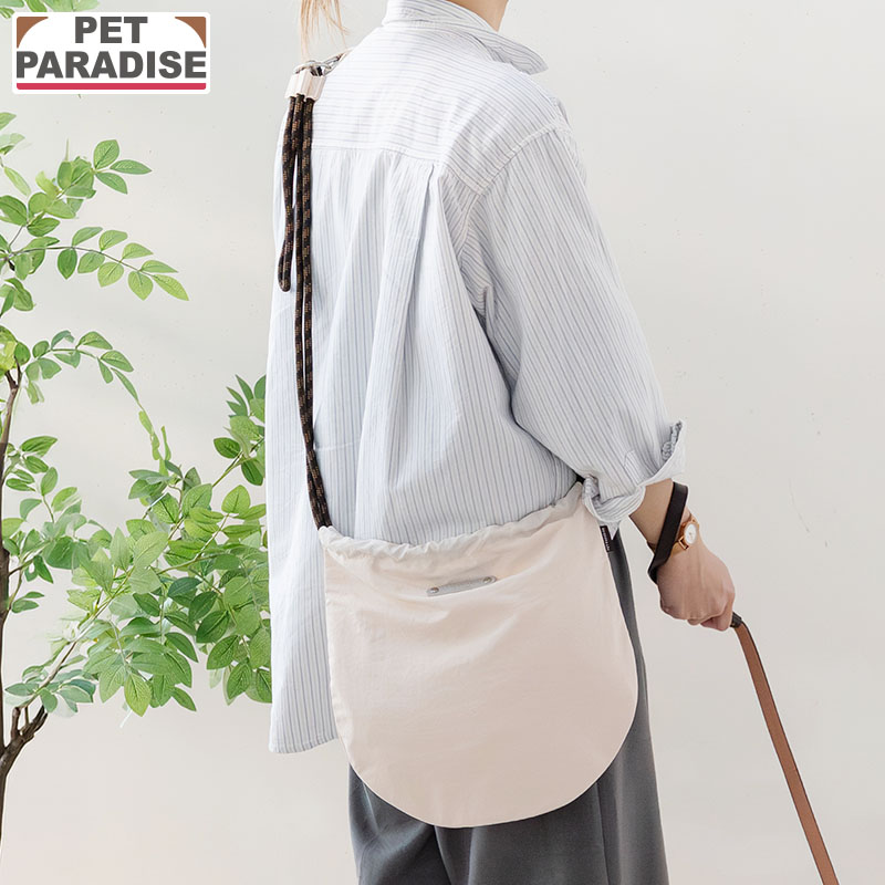 ペットパラダイス 犬 お散歩バッグ お散歩 パラコード ホワイト お散歩バッグ? 猫 おしゃれ ショルダーバッグ 斜め掛け お散歩バック