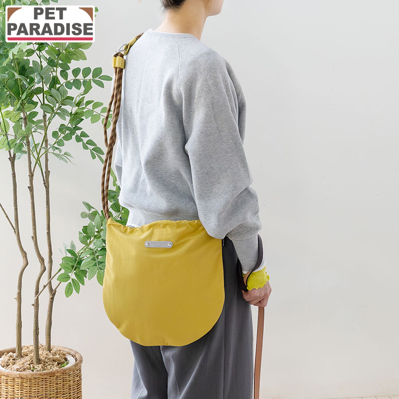 ペットパラダイス 犬 お散歩バッグ お散歩 パラコード イエロー お散歩バッグ? 猫 おしゃれ ショルダーバッグ 斜め掛け お散歩バック