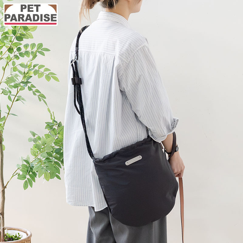 ペットパラダイス 犬 お散歩バッグ お散歩 パラコード グレー お散歩バッグ? 猫 おしゃれ ショルダーバッグ 斜め掛け お散歩バック