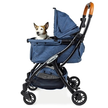 ペットパラダイス ペットカート 犬 バギー 小型犬 中型犬 ドッグカート ワンタッチ 開閉 スムーカ ネオ ワンロック デニム調 15kgまで対応 (国内直営店73店舗展開中 2025/11/1時点 )