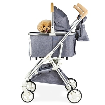 ペットパラダイス ペットカート 犬 バギー 小型犬 中型犬 ドッグカート スムーカ ミニ グレー 10kgまで対応 (国内直営店73店舗展開中 2025/11/1時点 )