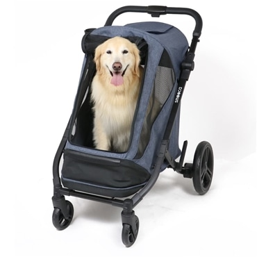 ペットパラダイス ペットカート 犬 バギー 大型犬 多頭 ドッグカート スムーカ ラージ デニム調 35kgまで対応 (国内直営店73店舗展開中 2025/11/1時点 )