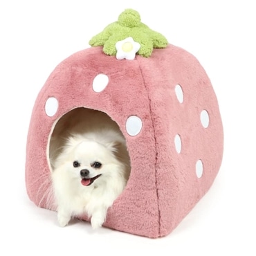 ペットパラダイス 犬 ベッド ドーム ドーム型ベッド ドーム型ハウス 家 ペットハウス 犬ハウス 犬用ベッド ペット 犬 猫 ( くすみ苺ハウスM ペットパラダイス国内直営店72店舗展開 2025/10/1時点)633-35612