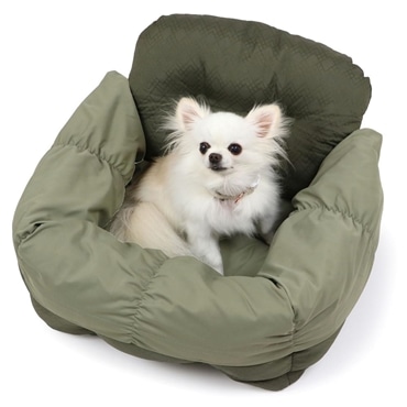ペットパラダイス 犬 ドライブベッド ドライブボックス ドライブシート 車用 洗える ベッド 寝具 ( カーキ ギャザー ドライブ カドラー 小型犬 ペットパラダイス国内直営店72店舗展開 2025/10/1時点)
