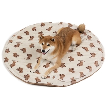 ペットパラダイス 犬 マット 秋 遠赤外線 ボアマット (105cm) くま柄 中型犬 寝具