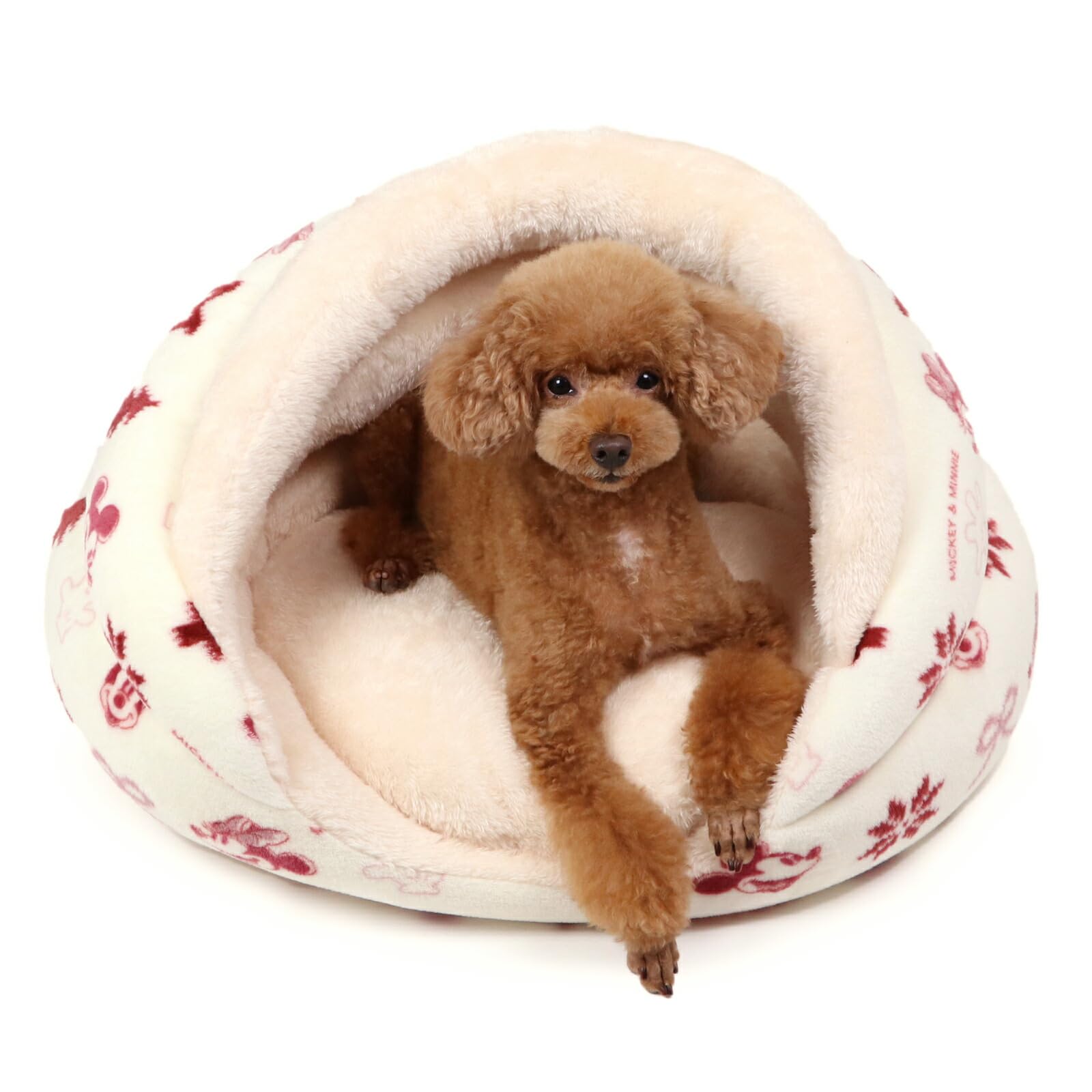 ペットパラダイス ディズニー ミッキーマウス 犬 ベッド 冬用 遠赤外線 洗える つぼ型 ボア カドラー 遠赤 あったか ペット 冬 かわいい おしゃれ 可愛い寝具