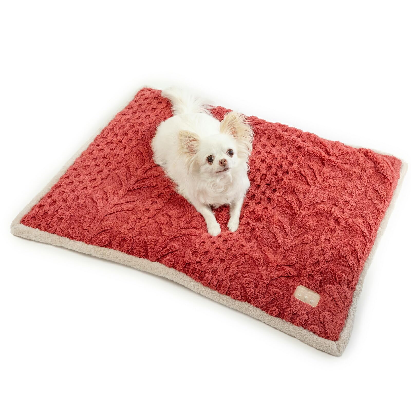 ペットパラダイス 犬 マット 冬用 アラン ボア 遠赤外線 (80×60cm) 寝具