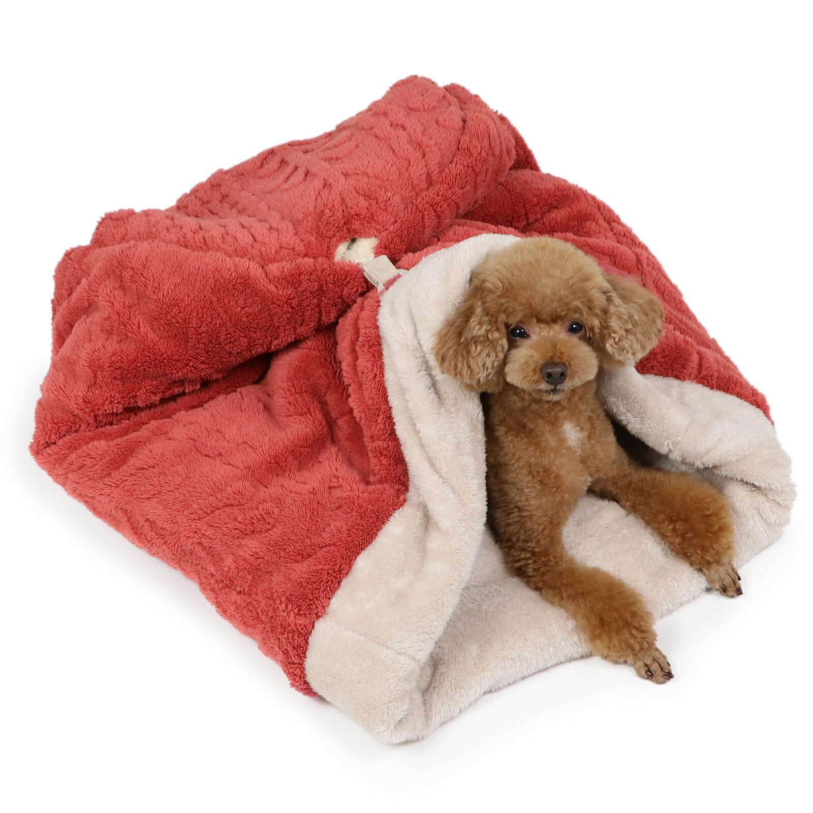 ペットパラダイス 犬 ベッド 冬用 寝具 クッション アラン柄 ボア 筒型 寝袋 （42×70cm） ペットベッド ペットソファー ペットクッション 遠赤外線 洗える 遠赤 あったか ペット 冬 かわいい おしゃれ 可愛い