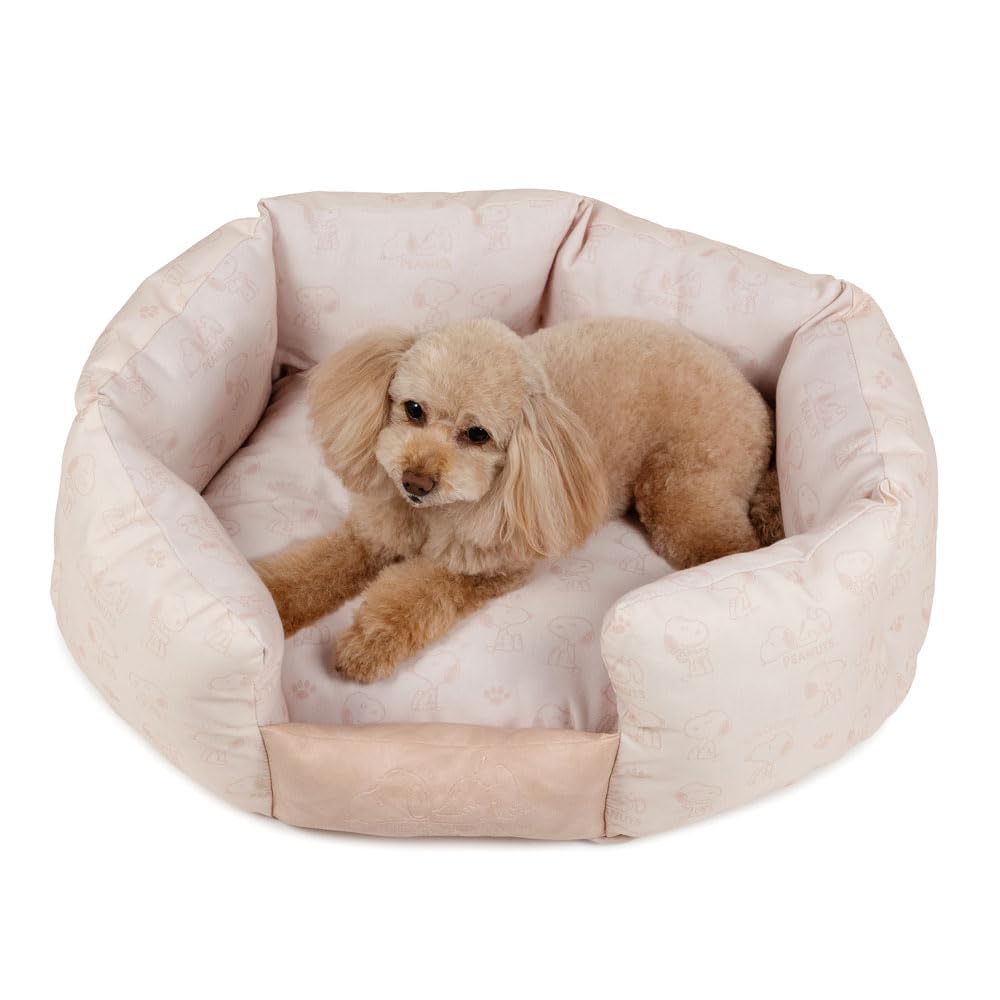 ペットパラダイス 犬 ベッド スヌーピー 淡色カドラー (64×48cm) 小型犬 寝具