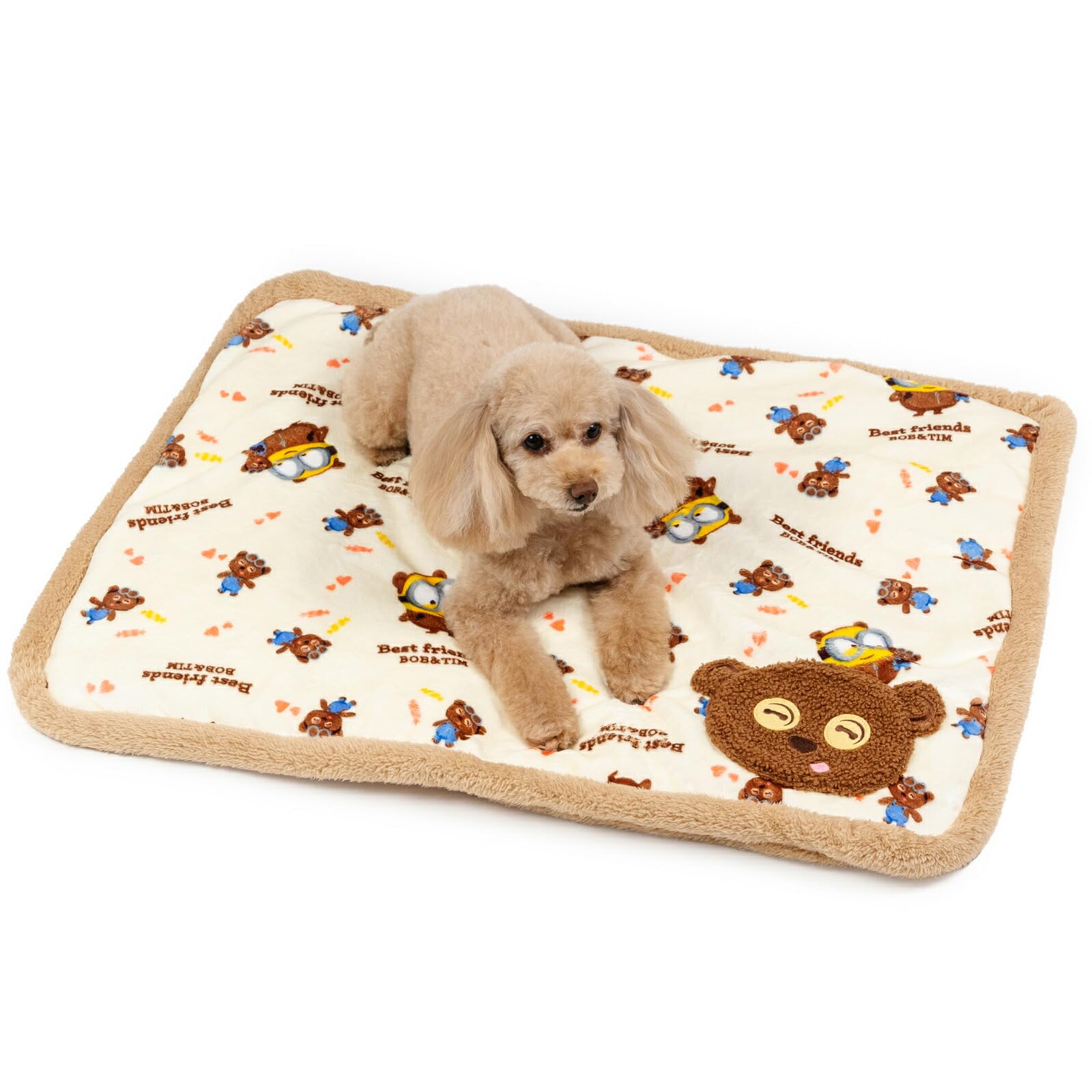 ペットパラダイス 犬 マット 冬用 ボア ミニオン ティム 遠赤外線 （80×60cm） 寝具