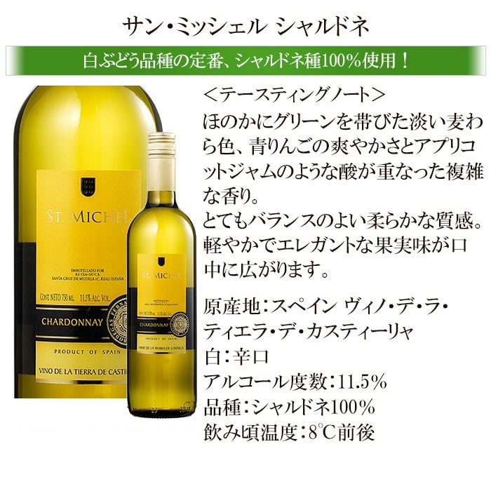 ソムリエ厳選! 5か国選りすぐりの白ワイン12本セット