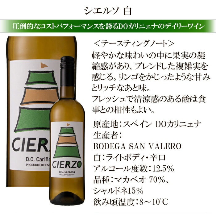 ソムリエ厳選! 5か国選りすぐりの白ワイン12本セット