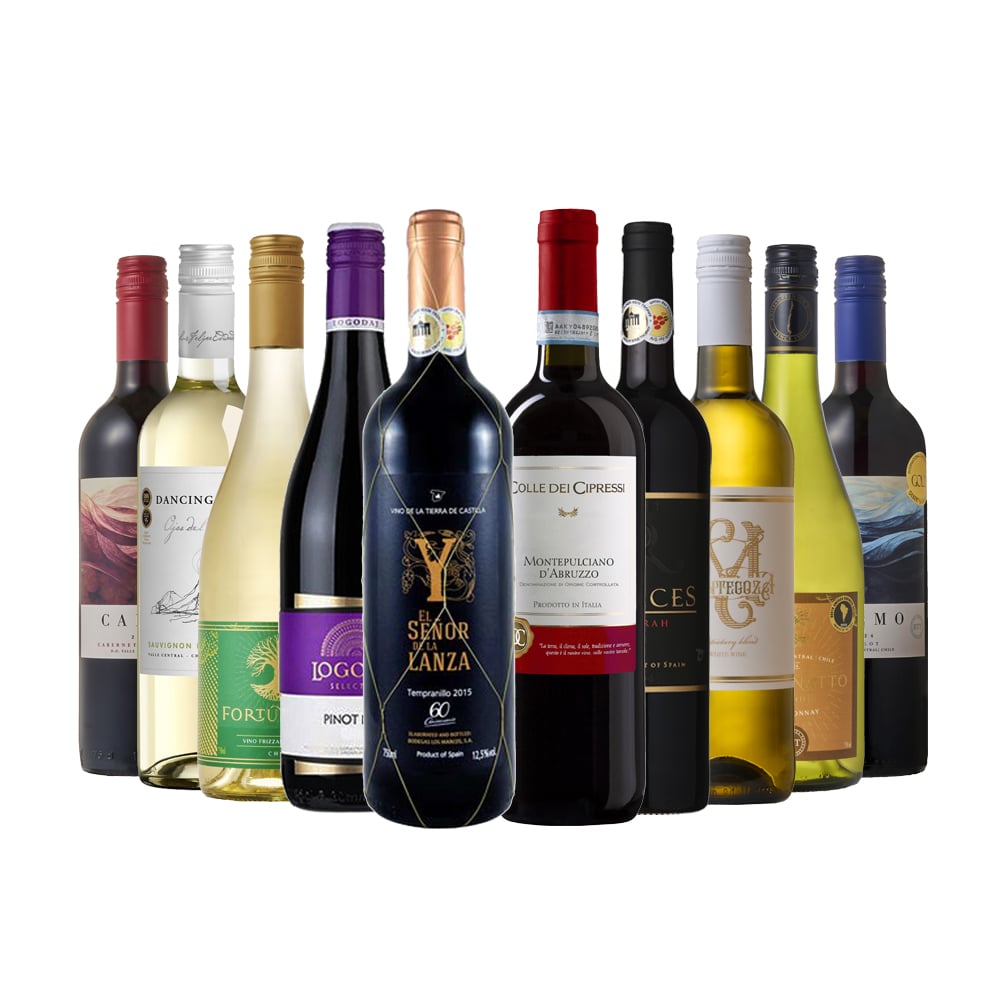 ソムリエセレクション！単一品種飲み比べワインセット　赤白泡10本入り