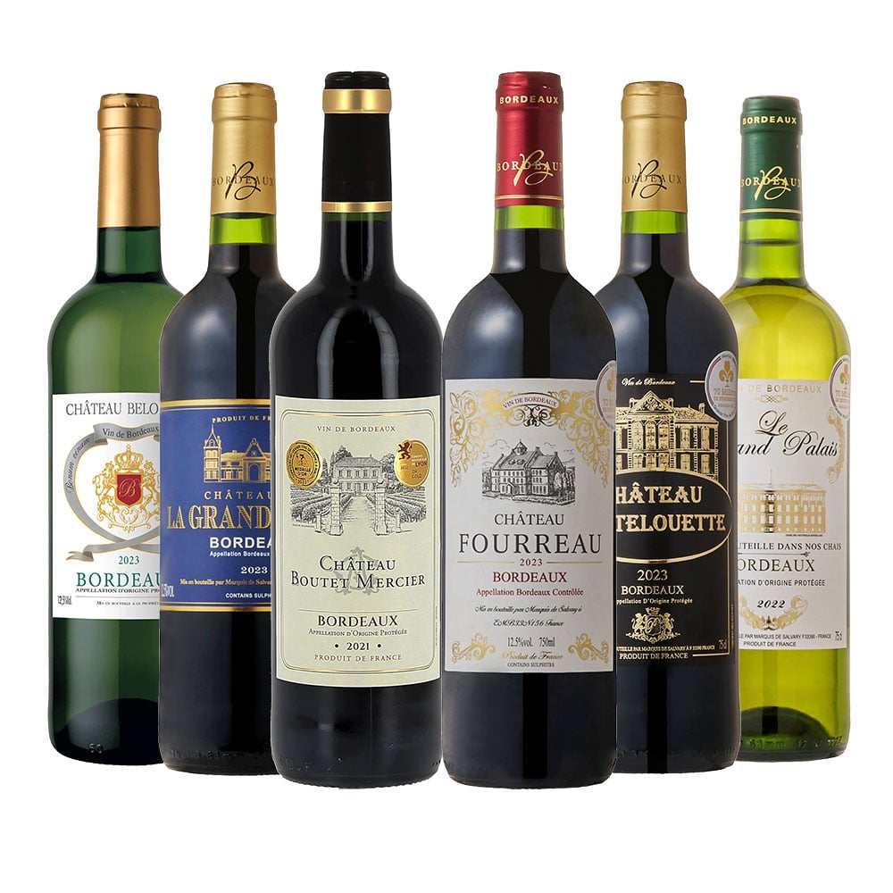 銘醸地ボルドー金賞受賞ワイン赤白ワイン６本セット