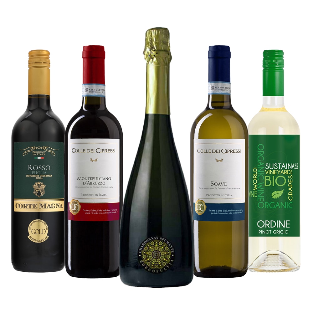 厳選！イタリアワイン赤白泡ワイン5本セット