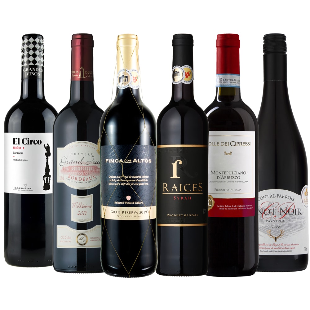 すべて金賞受賞ワイン！品種飲み比べ赤ワイン6本セット