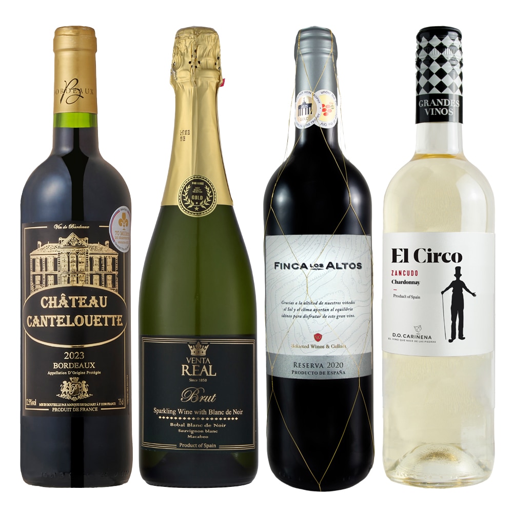 ソムリエ厳選！家飲みワイン４本セット