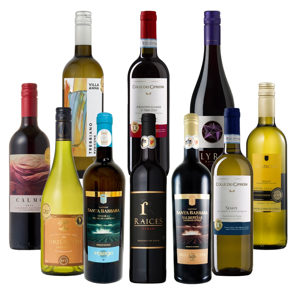 ソムリエセレクション！単一品種飲み比べワインセット　赤白10本入り