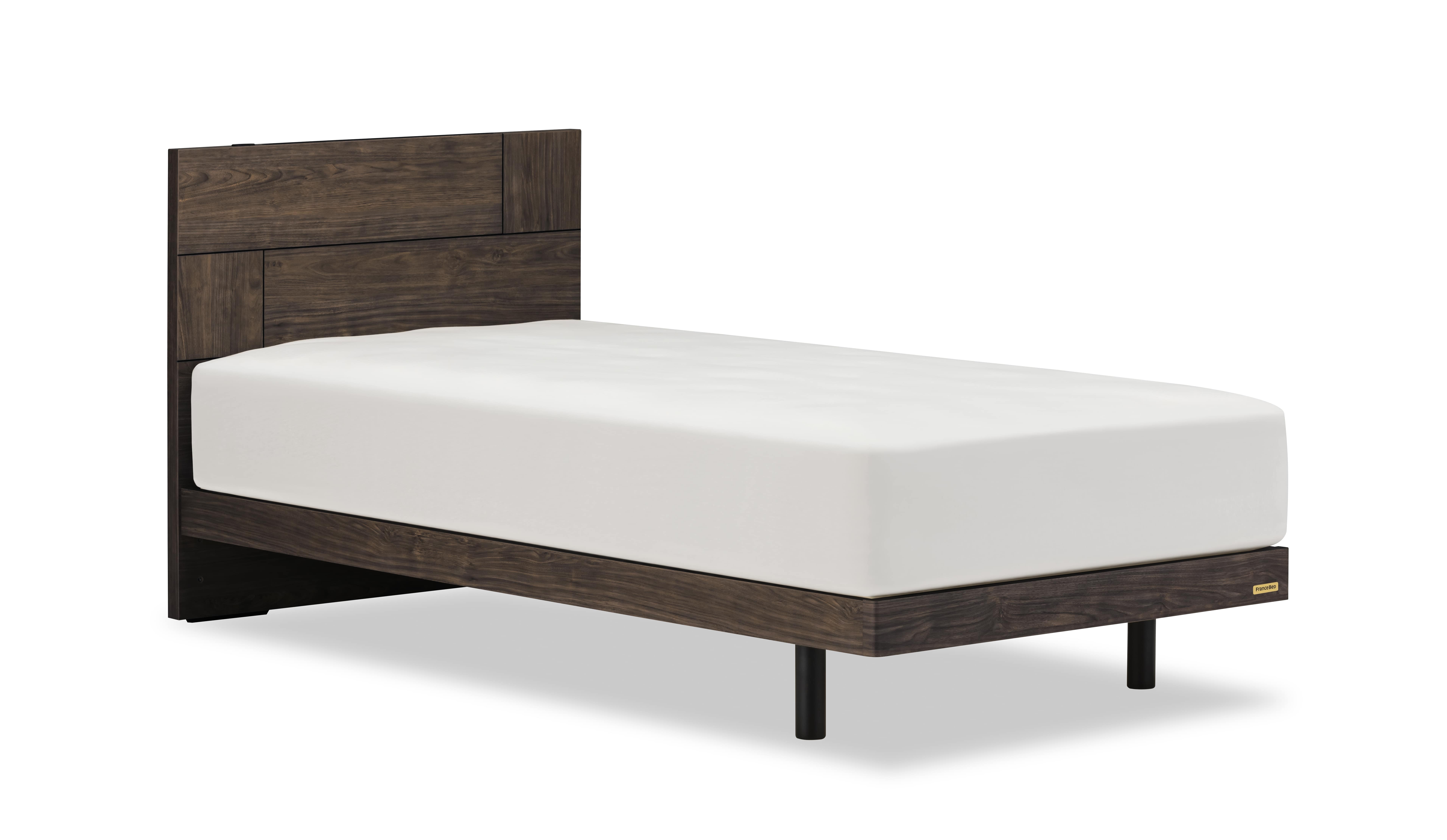 ワイドダブルベッドフレーム ウォルナット色 LT-101F LG(レッグ) ウォルナット ワイドダブル