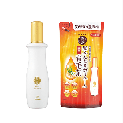 ロート ５０の恵髪ふんわりボリューム育毛剤・詰替え用2種3本