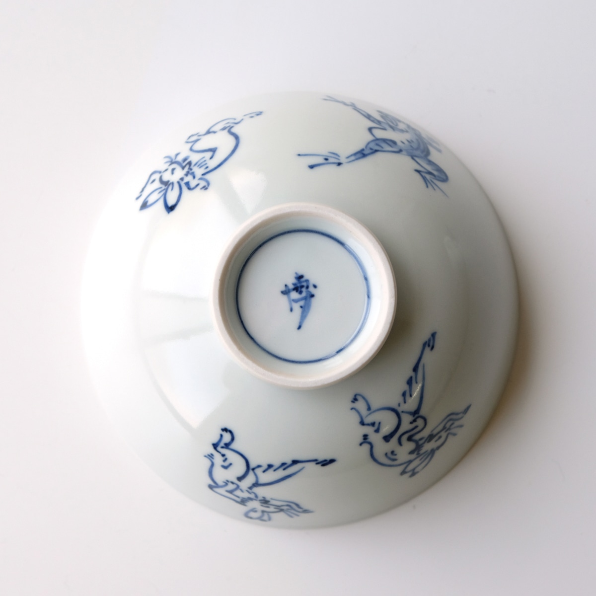 鳥獣戯画 飯茶碗 染付