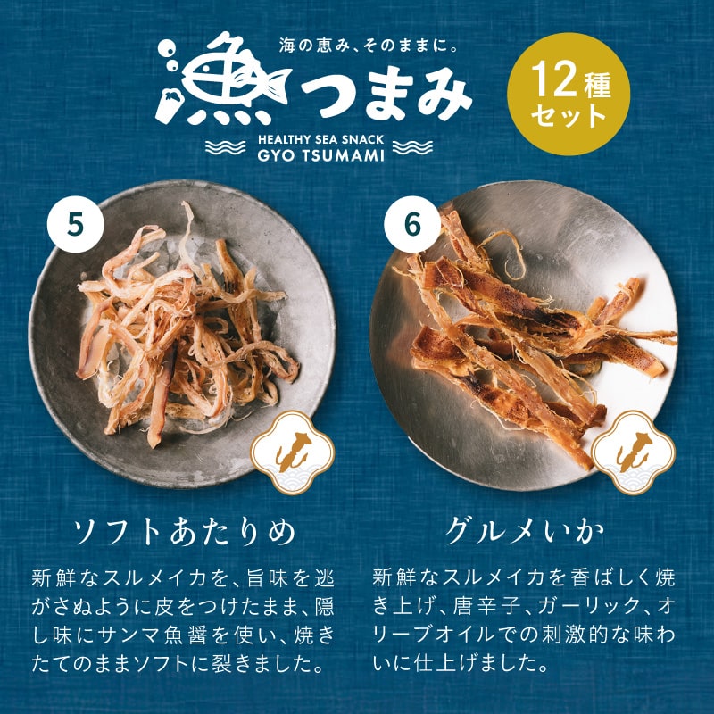 【送料無料】漁つまみ おつまみセット(12点詰め合わせ) 国産の自然素材を使ったプレミアムなヘルシーおつまみ 職人が丁寧に手作りで仕上げた贅沢な海の幸ギフト。【メール便】ギフト 詰め合わせ タマチャンショップ
