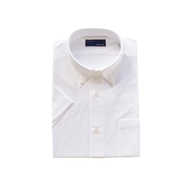 [YOSHIDA SHIRTS] ワイシャツ 日本製 吸水速乾 半袖 ボタンダウン 2021-HSM24 ホワイト Ｓ