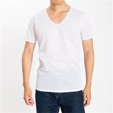 [YOSHIDA SHIRTS] インナー 日本製 メンズ 半袖 速乾 涼しい Vネック アゼック 22SS0001 ホワイト L