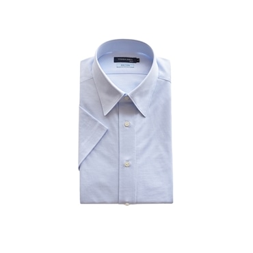 [YOSHIDA SHIRTS] ワイシャツ 日本製 形態安定 SPANO 半袖 レギュラーカラー SHKN25-102 サックス Ｓ