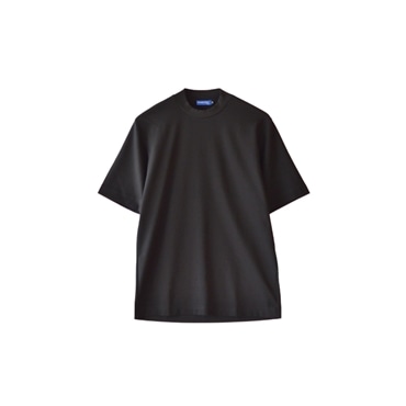 [YOSHIDA SHIRTS] Tシャツ 襟高 日本製 スビンプラチナム ジャケット専用 半袖 STKB26-124 ブラック LL
